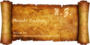 Mesch Zajzon névjegykártya
